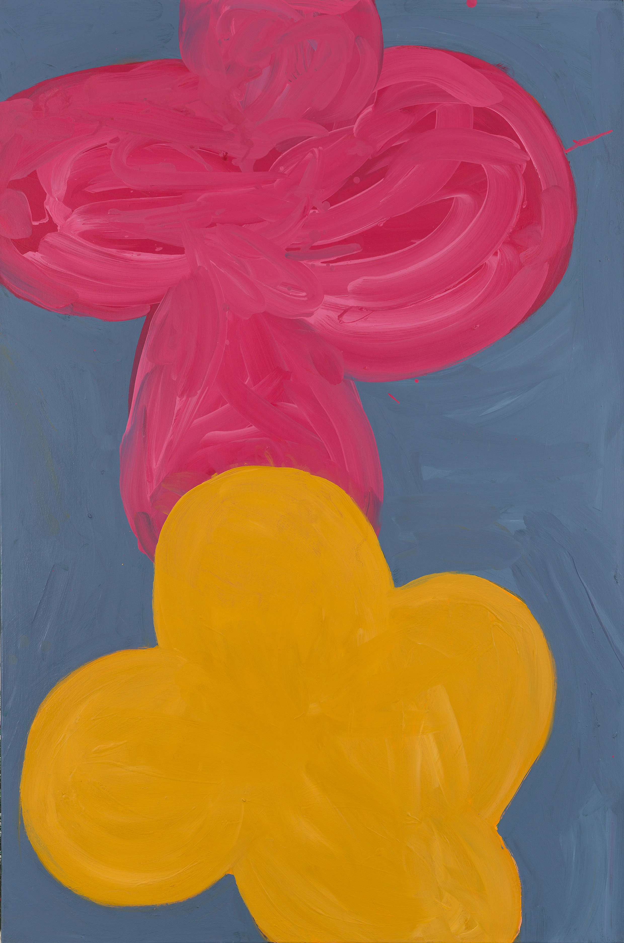 flower 11, rot, beige, grau, December 2009