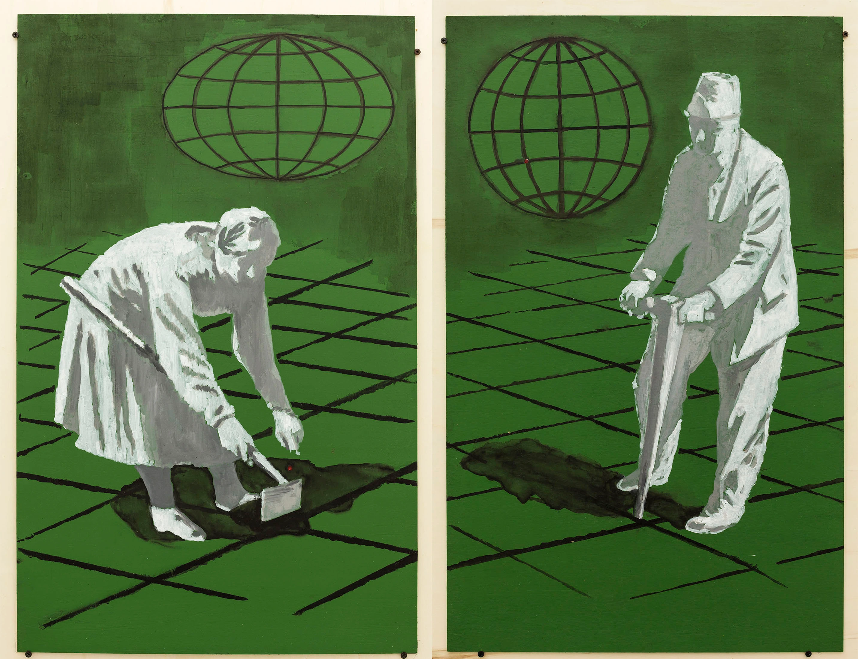 Thinking Global / Acting Local (diptych)