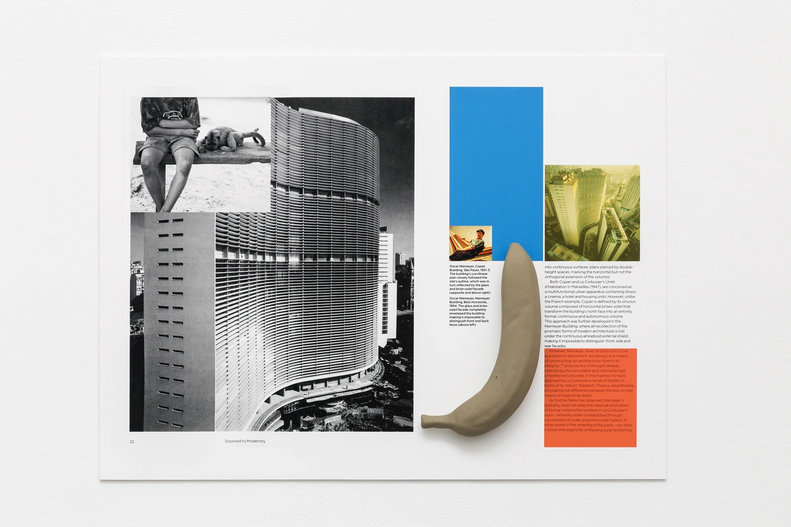 Interventions on a book (Copan-Duchamp with banana)