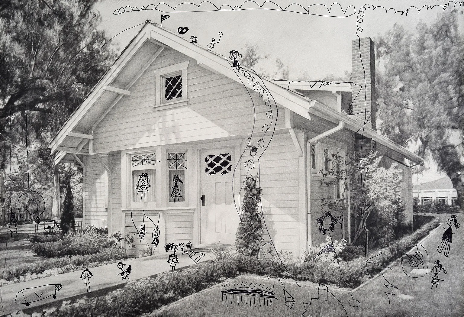 Richard Nixon's Childhood Home Annotated by My Daughter