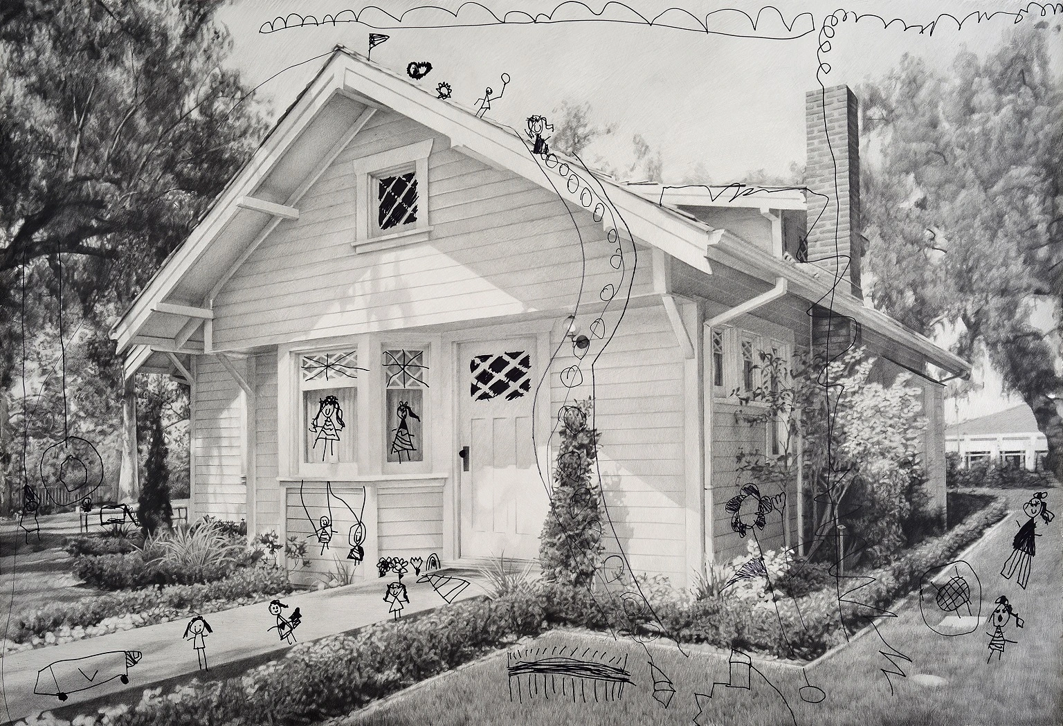 Richard Nixon's Childhood Home Annotated by My Daughter