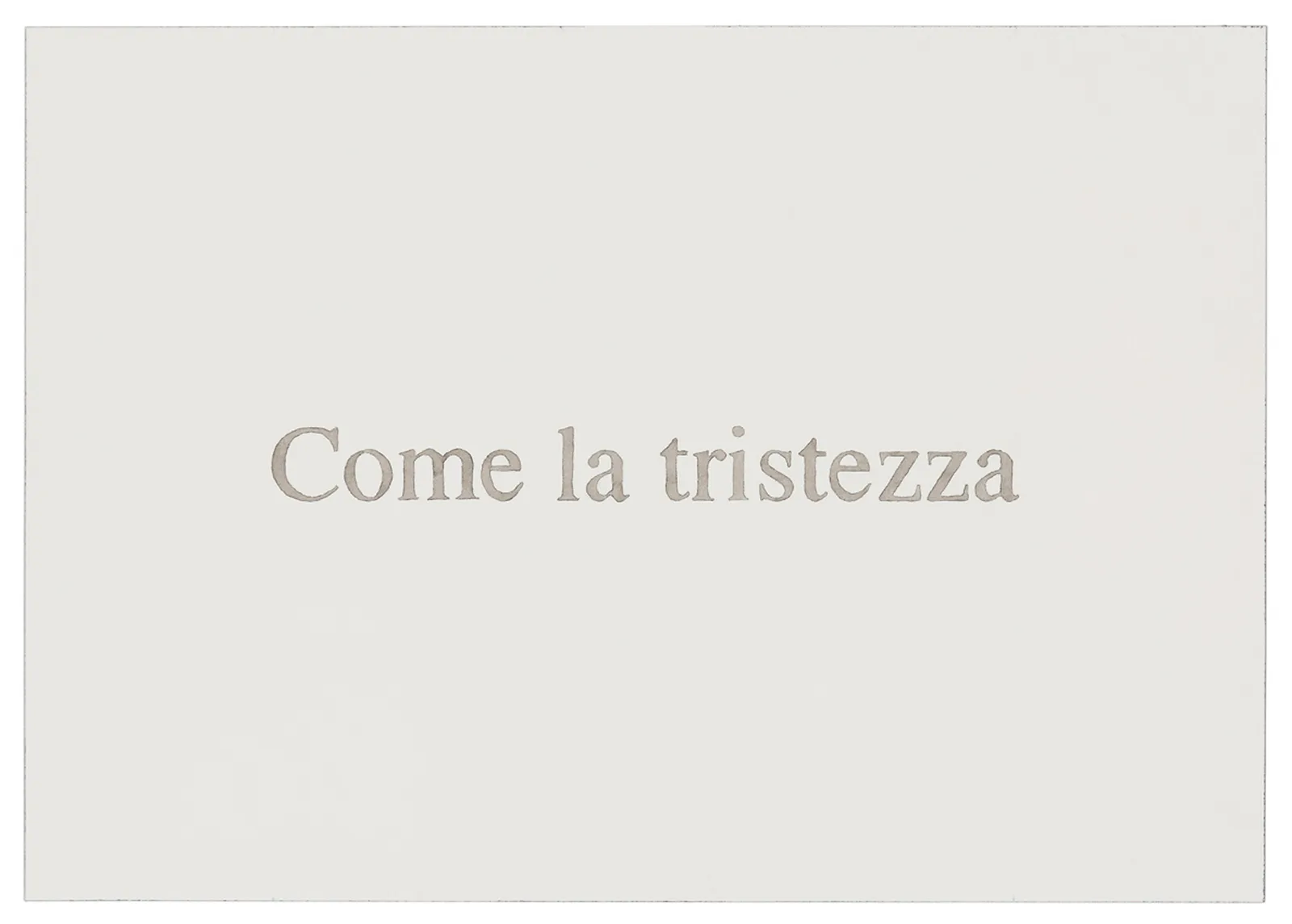O Fim do Mundo (Come la tristezza)