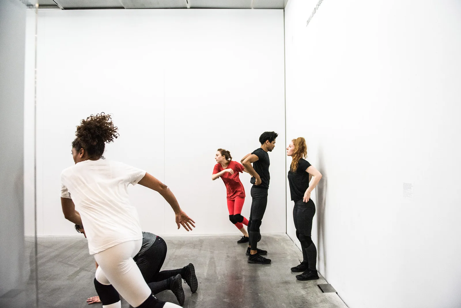 On False Tears And Outsourcing - dancers responsible for delivering self-organized efforts to resolve difficult and time-consuming issues “go the distance” across multiple overlapping phases using appropriated competitive strategies and appropriated intimate gestures