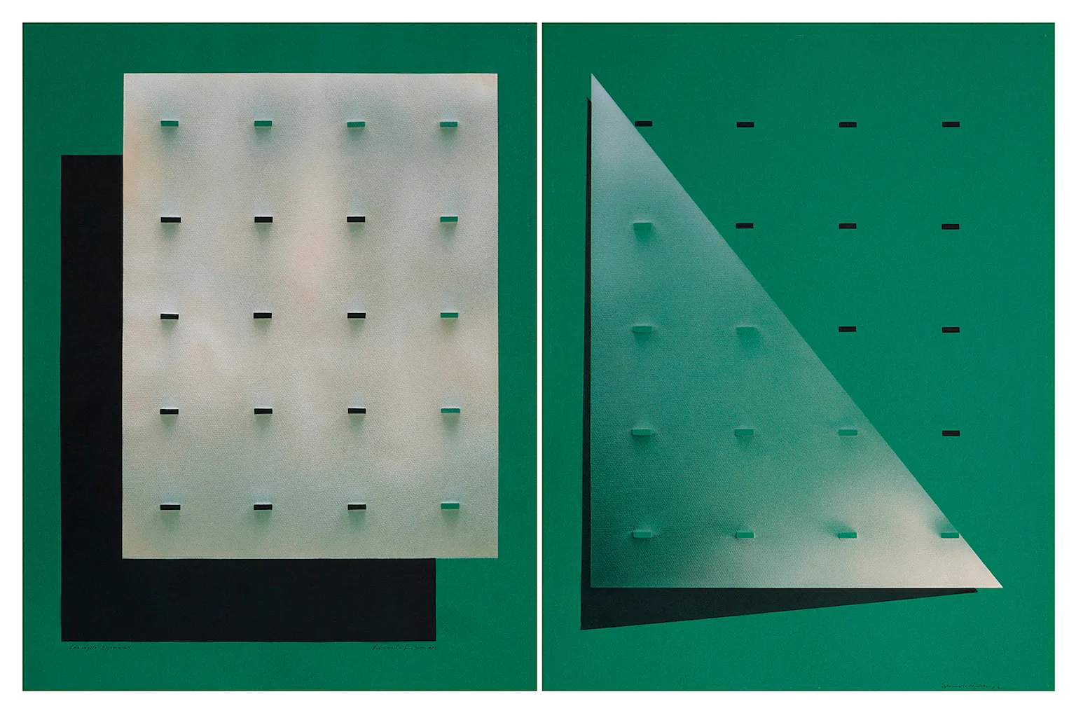 Untitled (series Concepto Espacial), diptych.