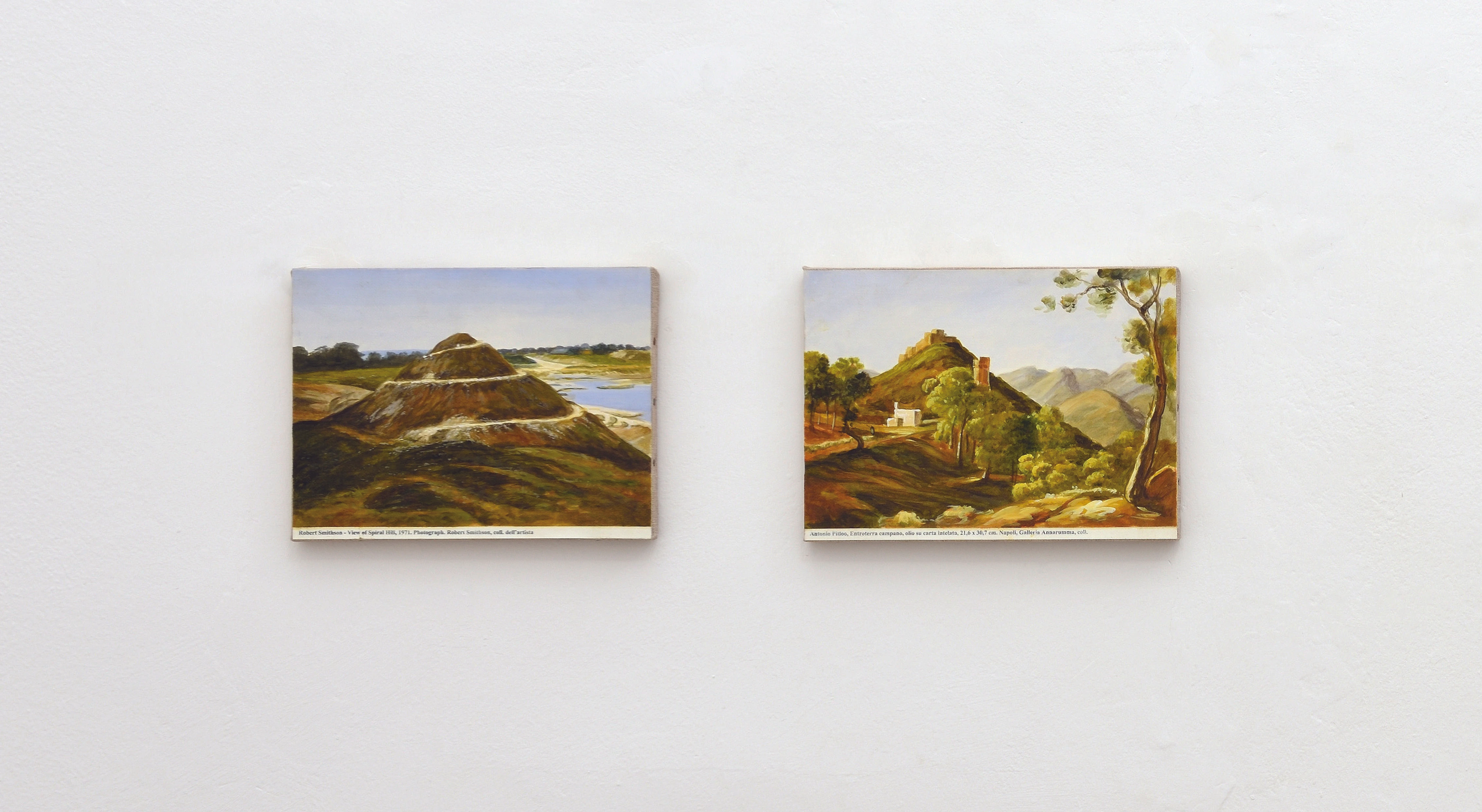 Smithson - Scuola di Posillipo (indivisible diptych), Land Art dal terrazzo. Pitloo, Land Art dal terrazzo. R. Smithson