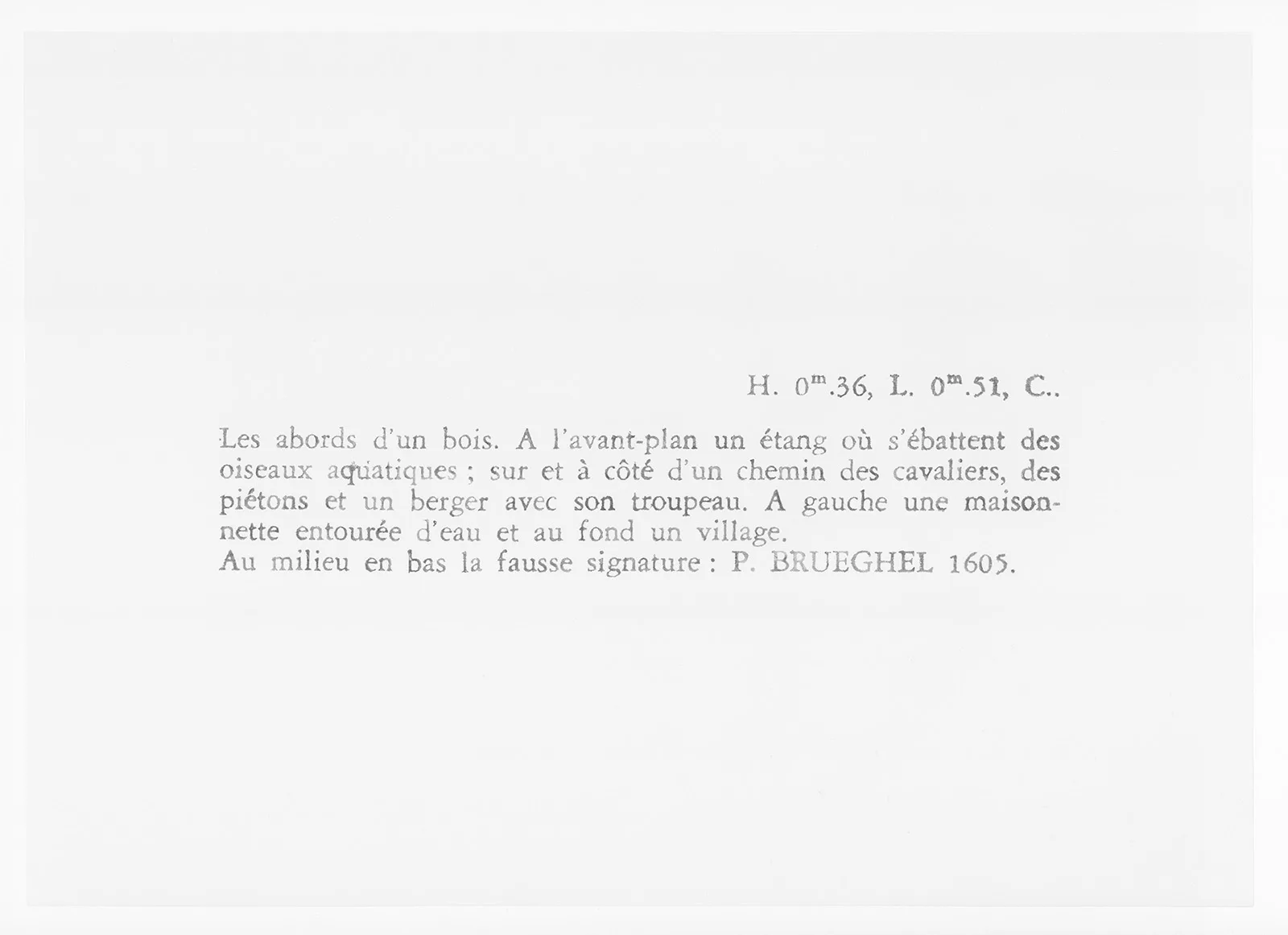Ekphrasis, Paysage