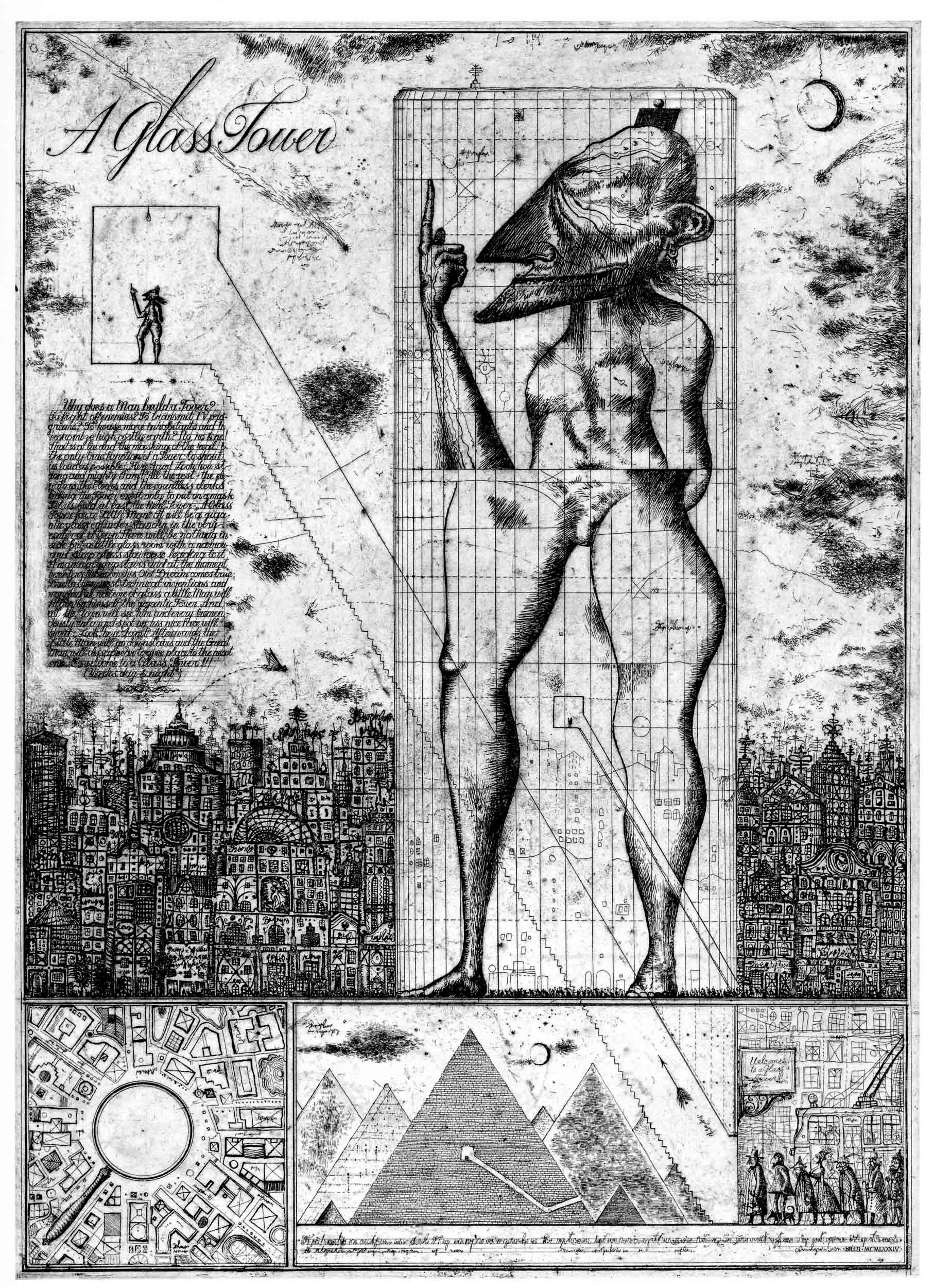 A Glass Tower II (with figure)