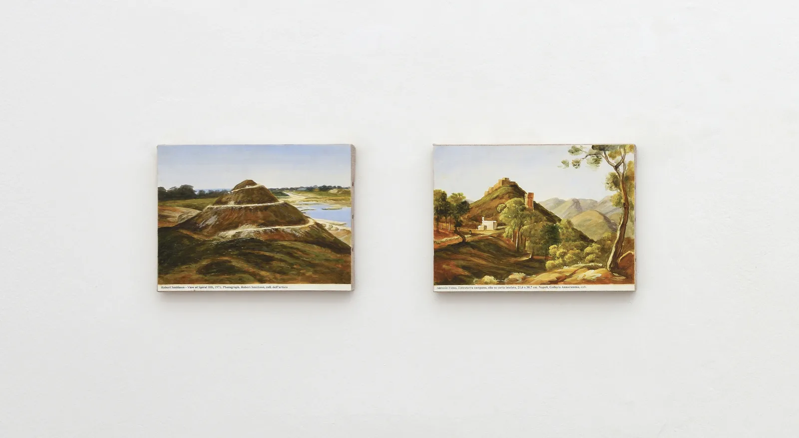 Smithson - Scuola di Posillipo (indivisible diptych), Land Art dal terrazzo. Pitloo, Land Art dal terrazzo. R. Smithson