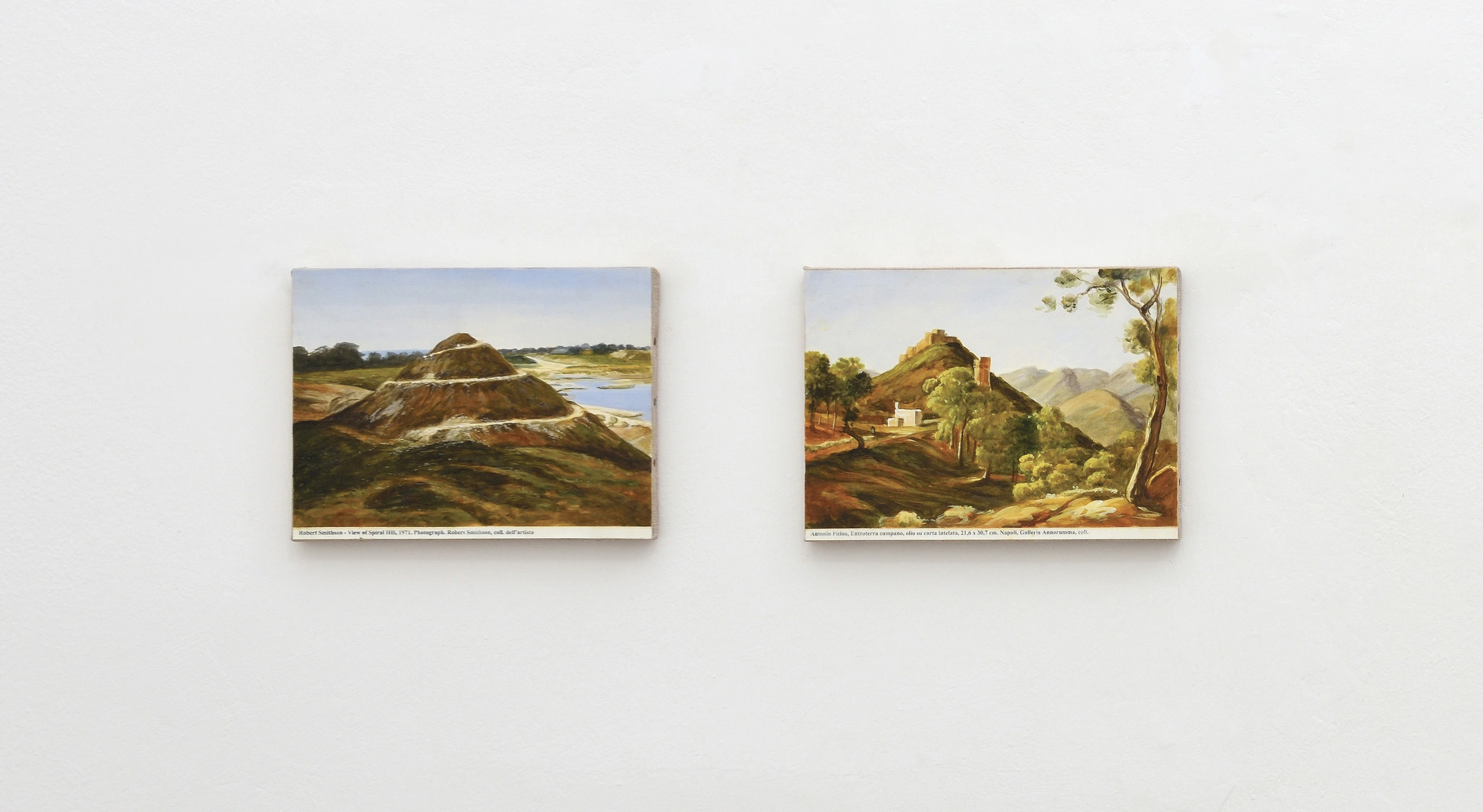 Smithson - Scuola di Posillipo (indivisible diptych), Land Art dal terrazzo. Pitloo, Land Art dal terrazzo. R. Smithson