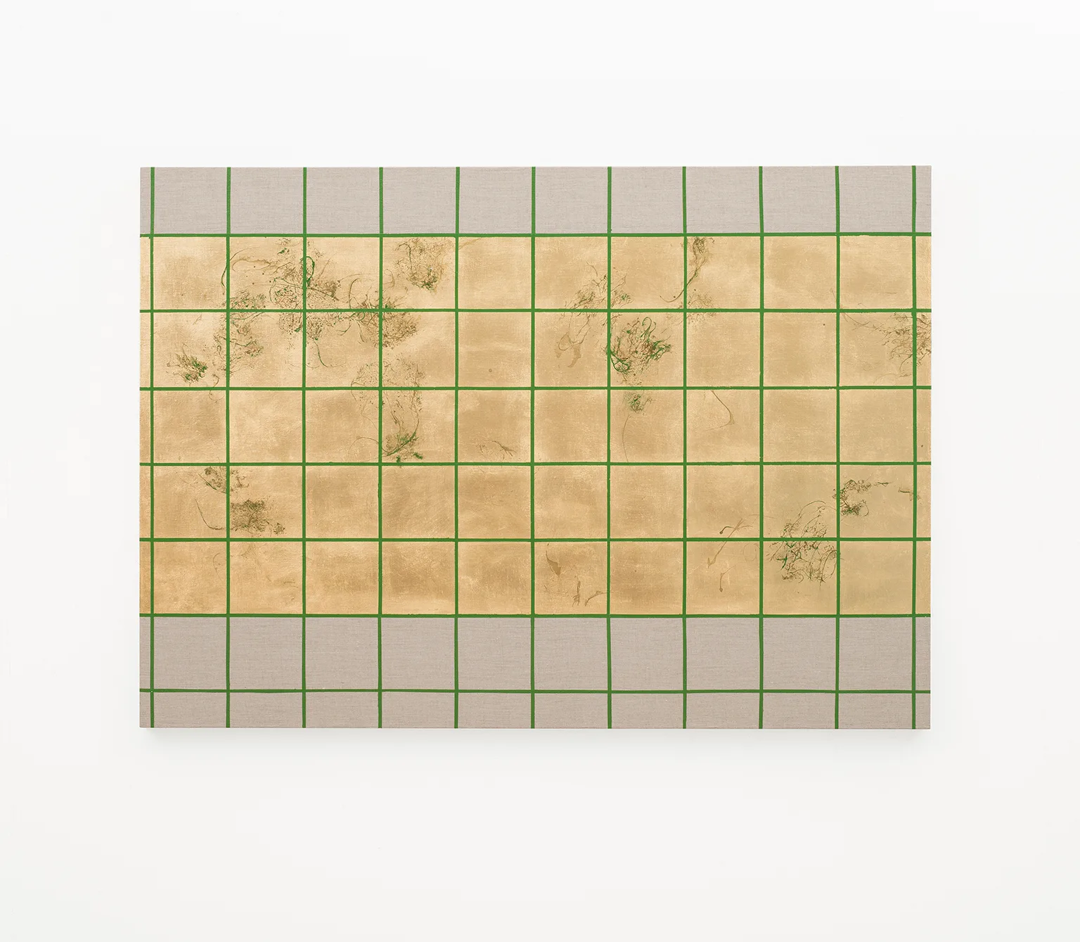 Hair orchid sweat print, green grid II
