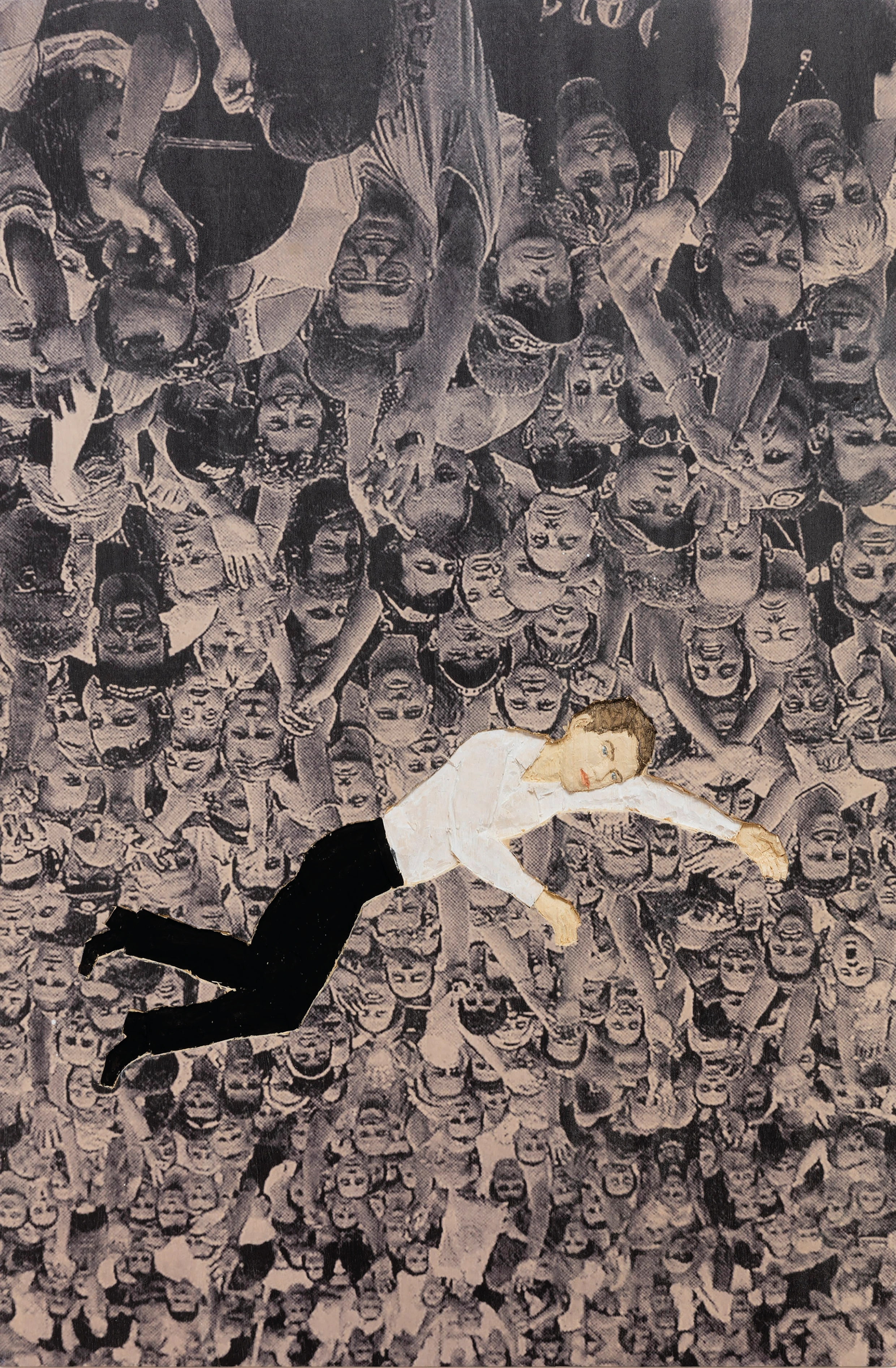 Man in front of audience