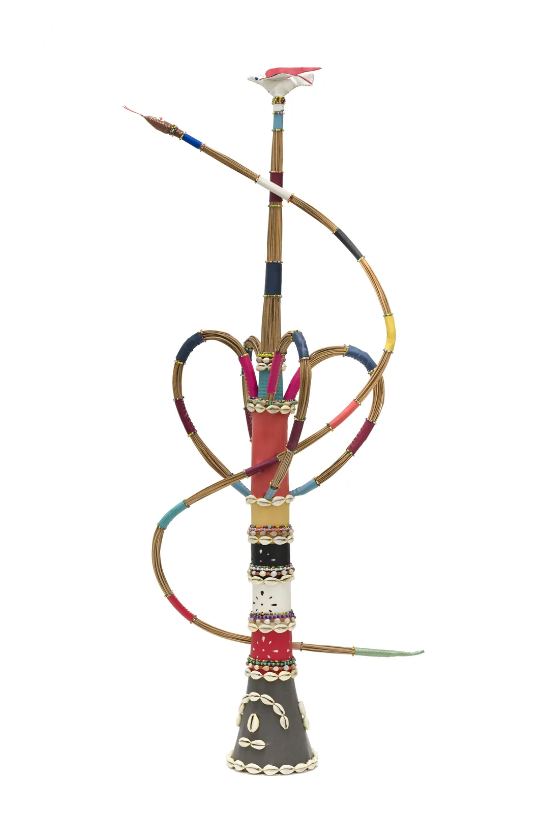 OPÁ IBIRI MERIN EYELOKE ATI EJO - Scepter of the 4 ibiris with bird on top and a snake