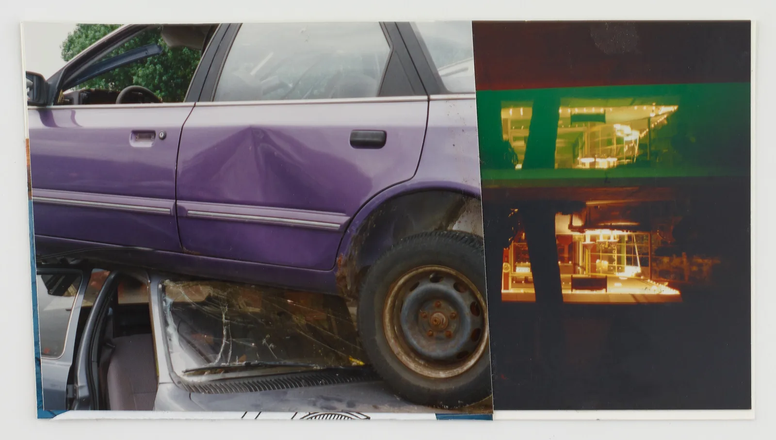Collage with car