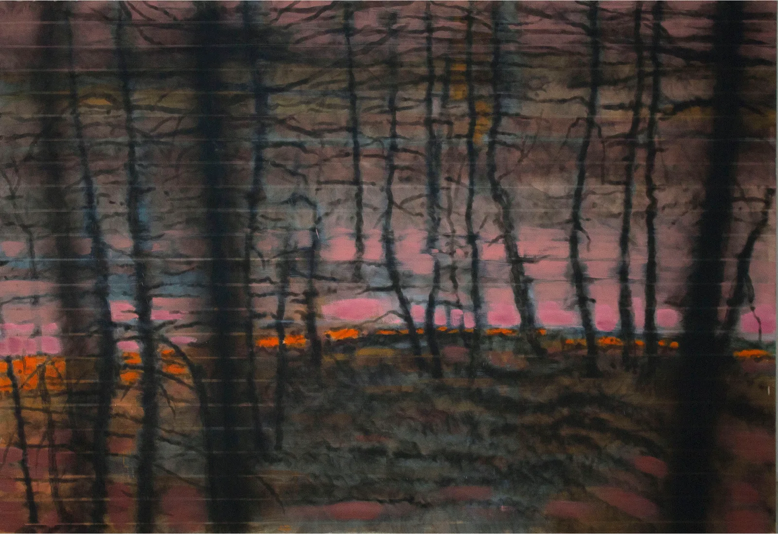 I Was Drawing the Forest with the Candle Flame. The Rain Started