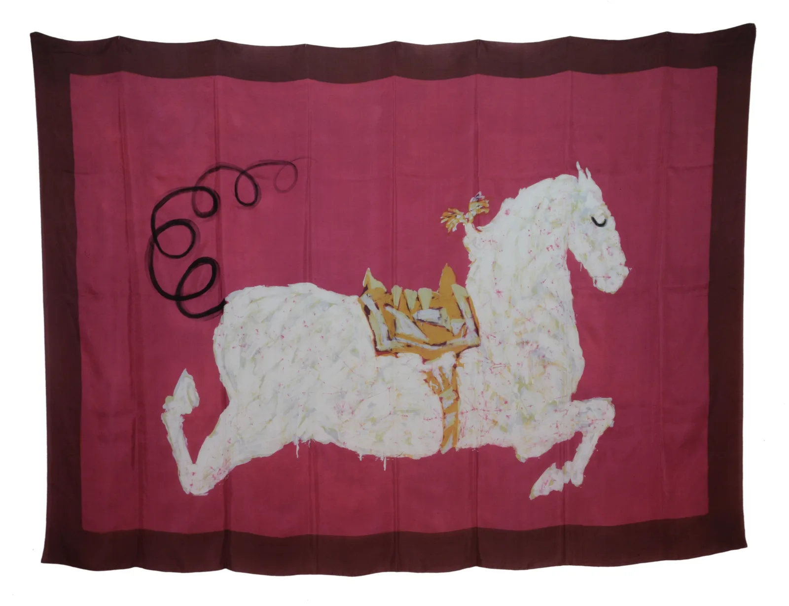 Horse with curly tail