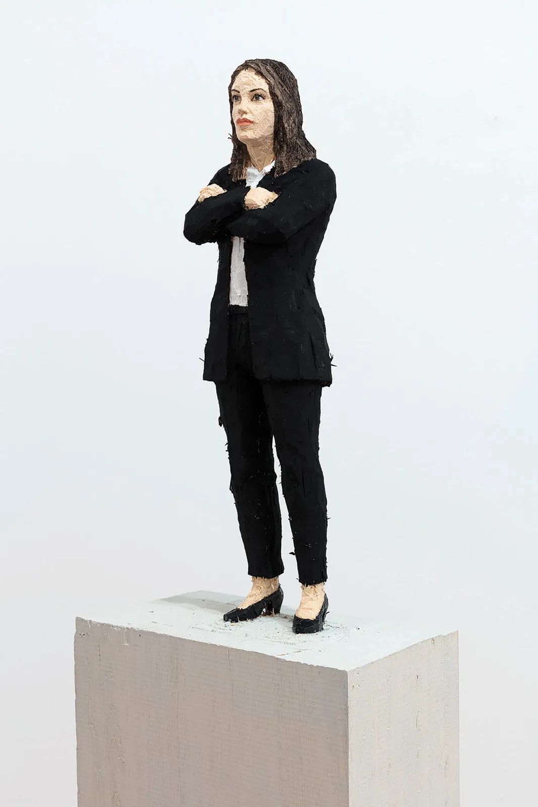 Woman in black suit