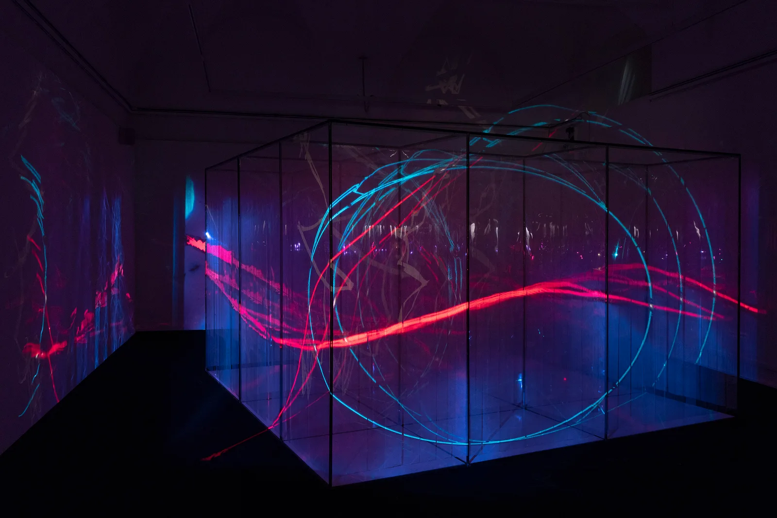 Installation view, 'Luce Movimento. Il Cinema Sperimentale di Marinella Pirelli', Museo del Novecento, Milano
