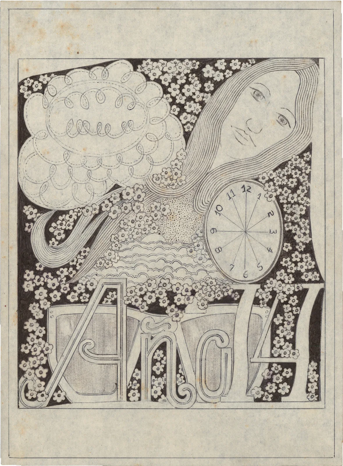 Diseno para afiche / portada ano 74, From the series: Dibujos #2