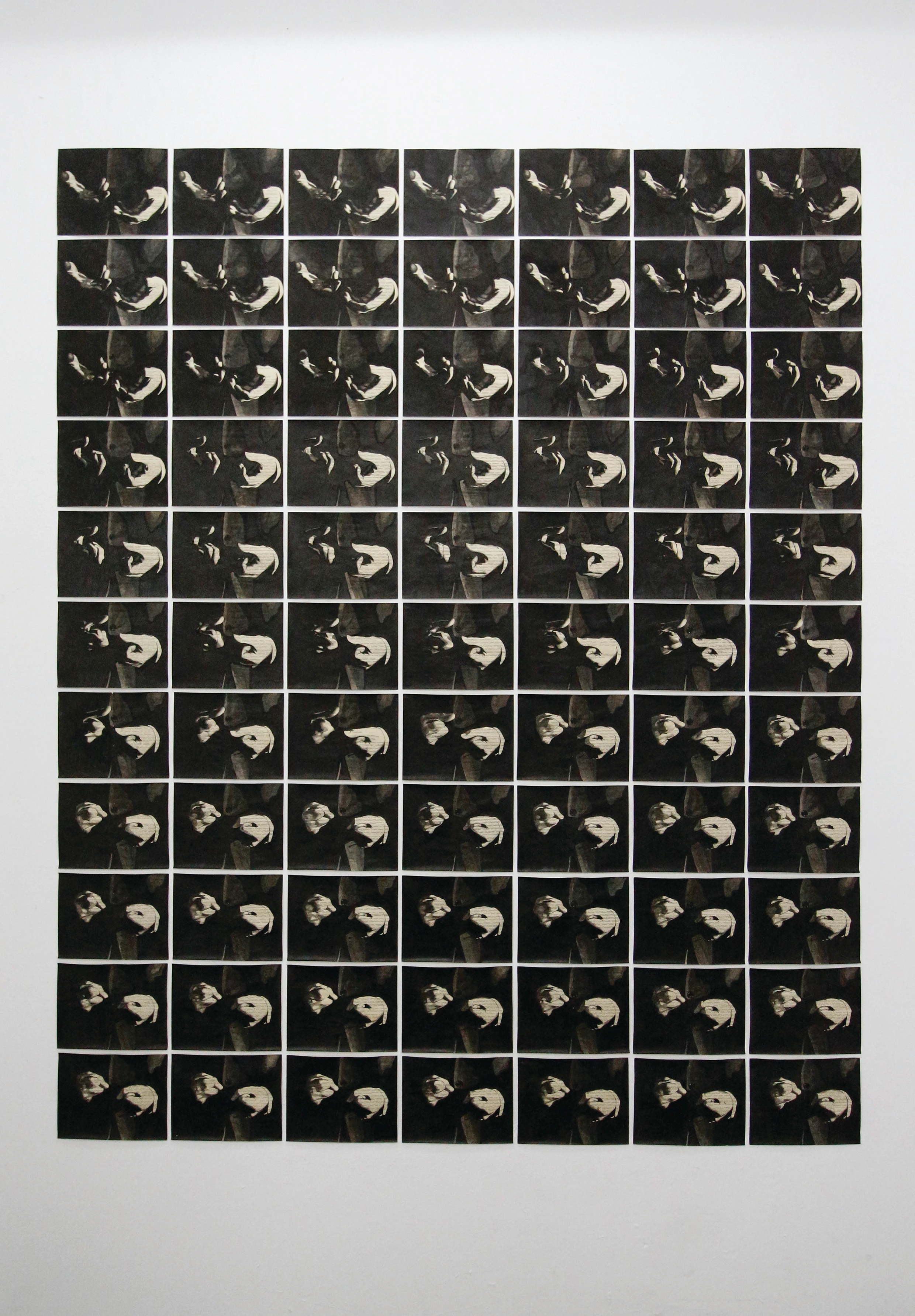 Sequence Hands (109 drawings)-series Uncontained Images
