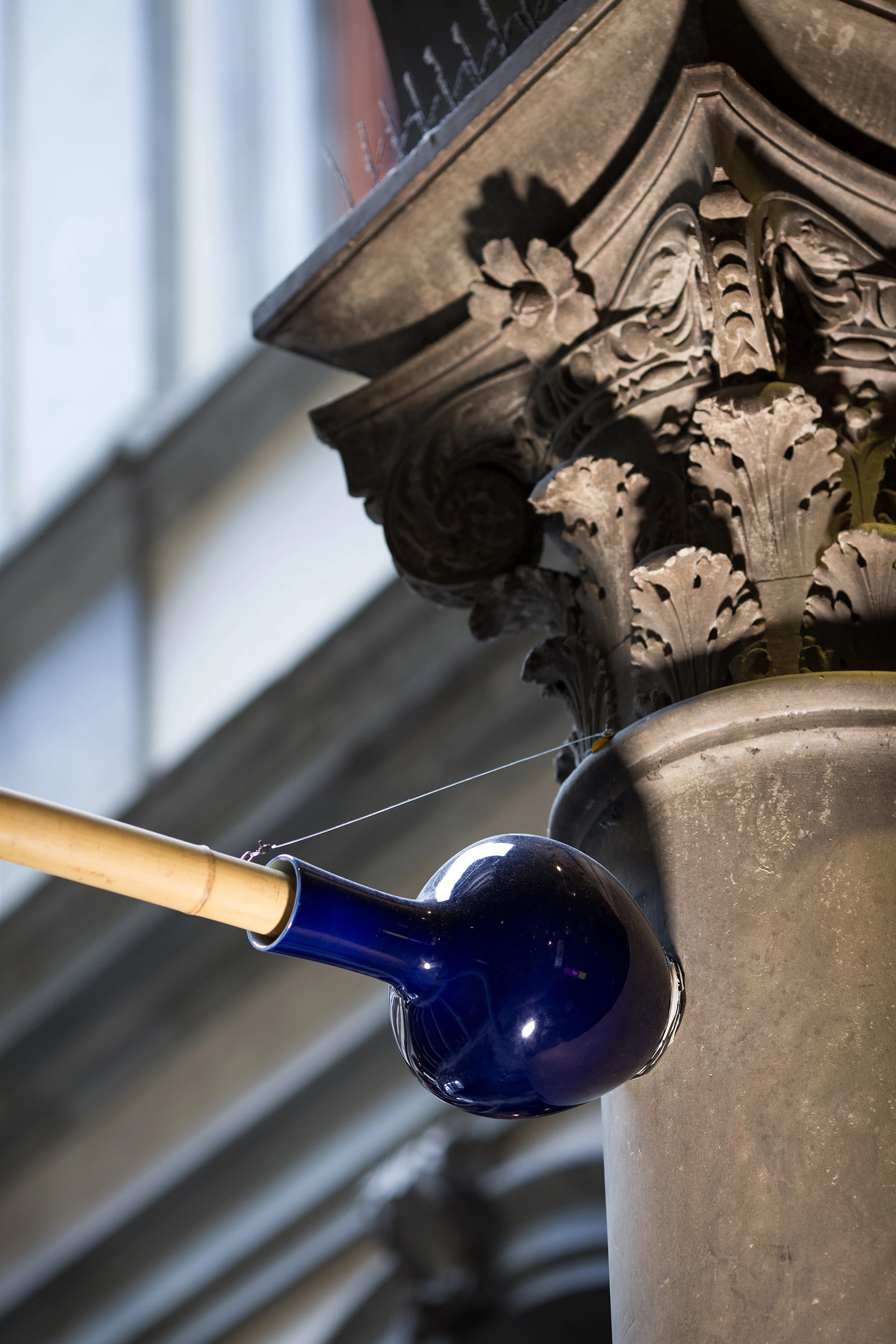 Porcelain Vases with Bamboo Poles