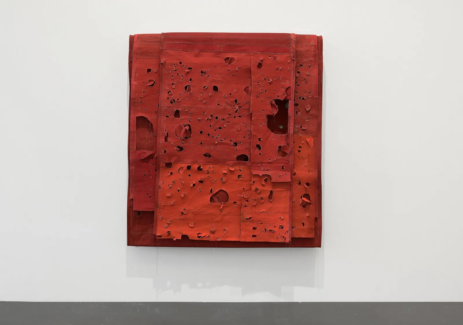Red and orange contact painting: Stura
