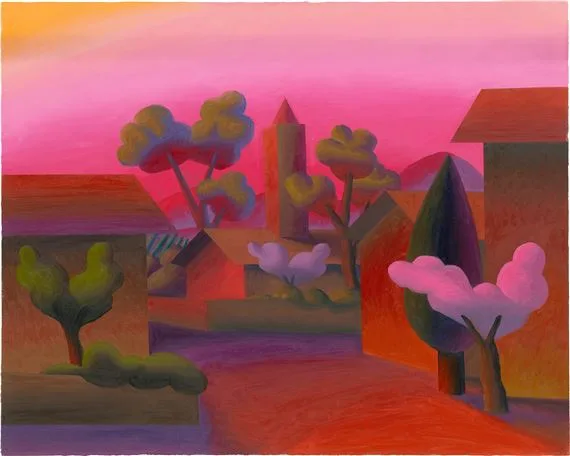 Un quadro rosso