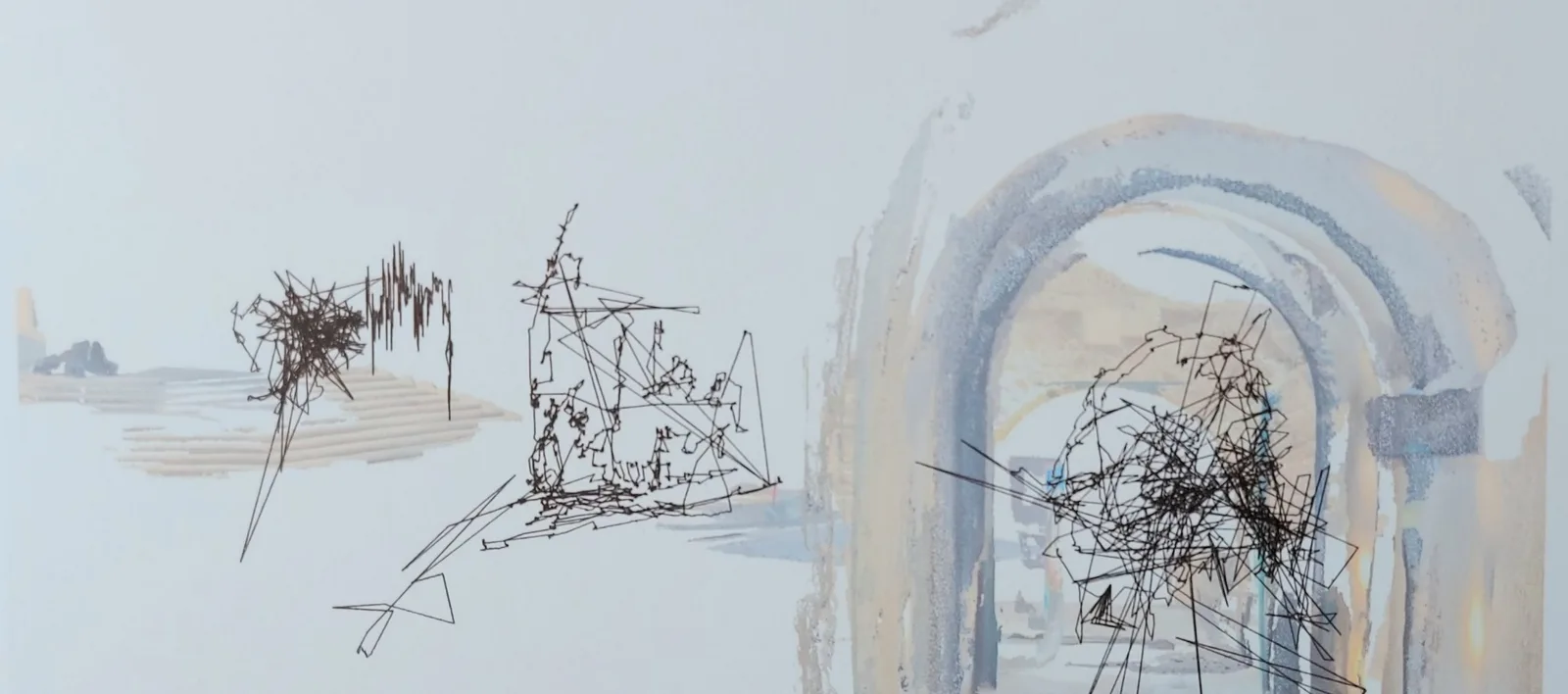 Eye drawing in Pjazza Kastilja – Eye drawing while going up and down the stairs at the Auberge de Castille and St. James Cavalier