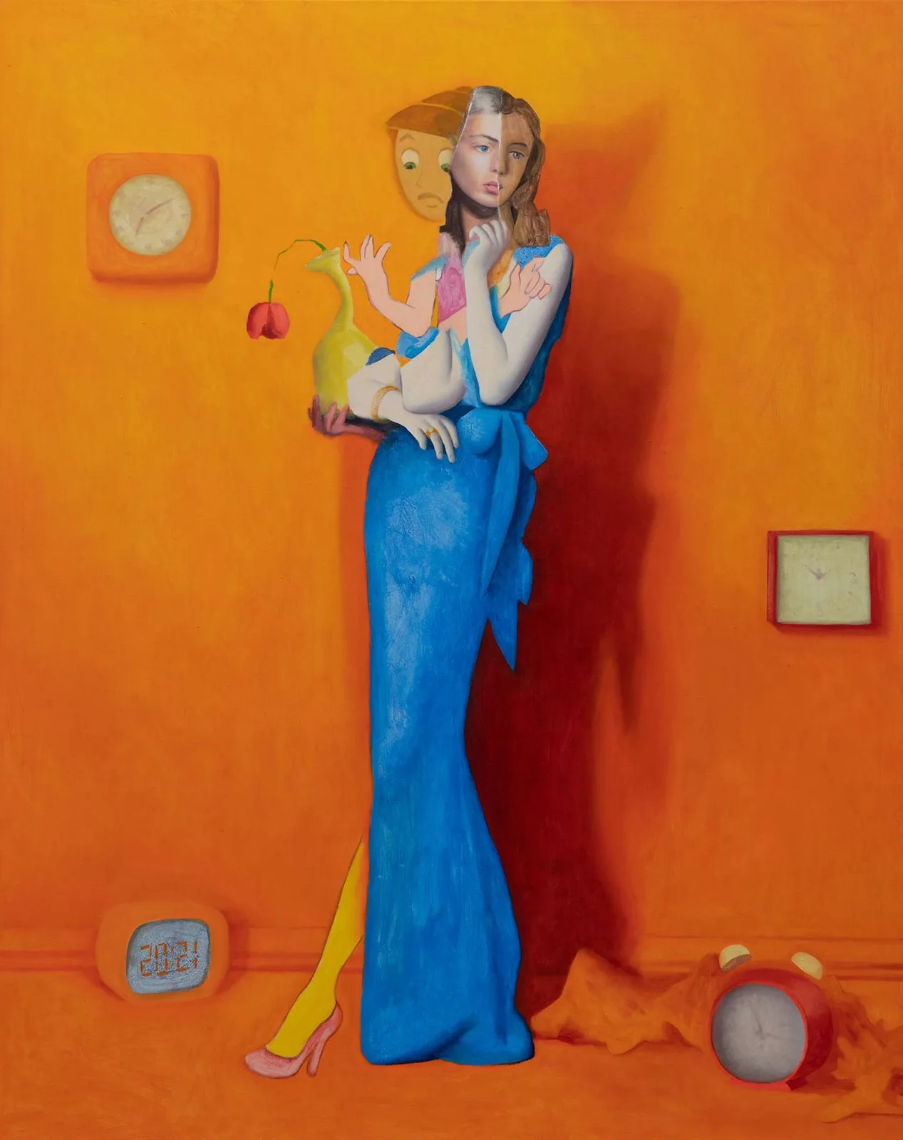 Clock, Work, Orange