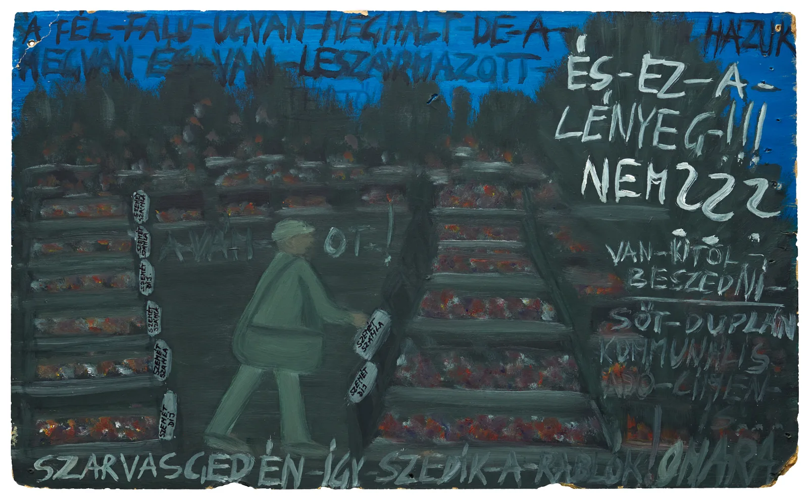 "Half of the village is dead, but they still have their house..."