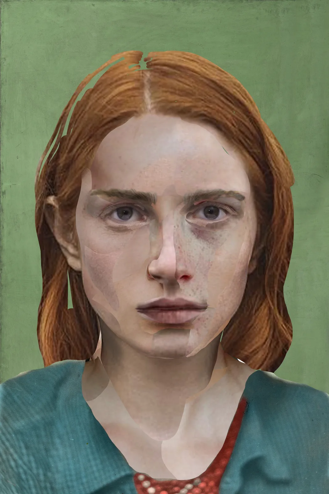 Girl on green