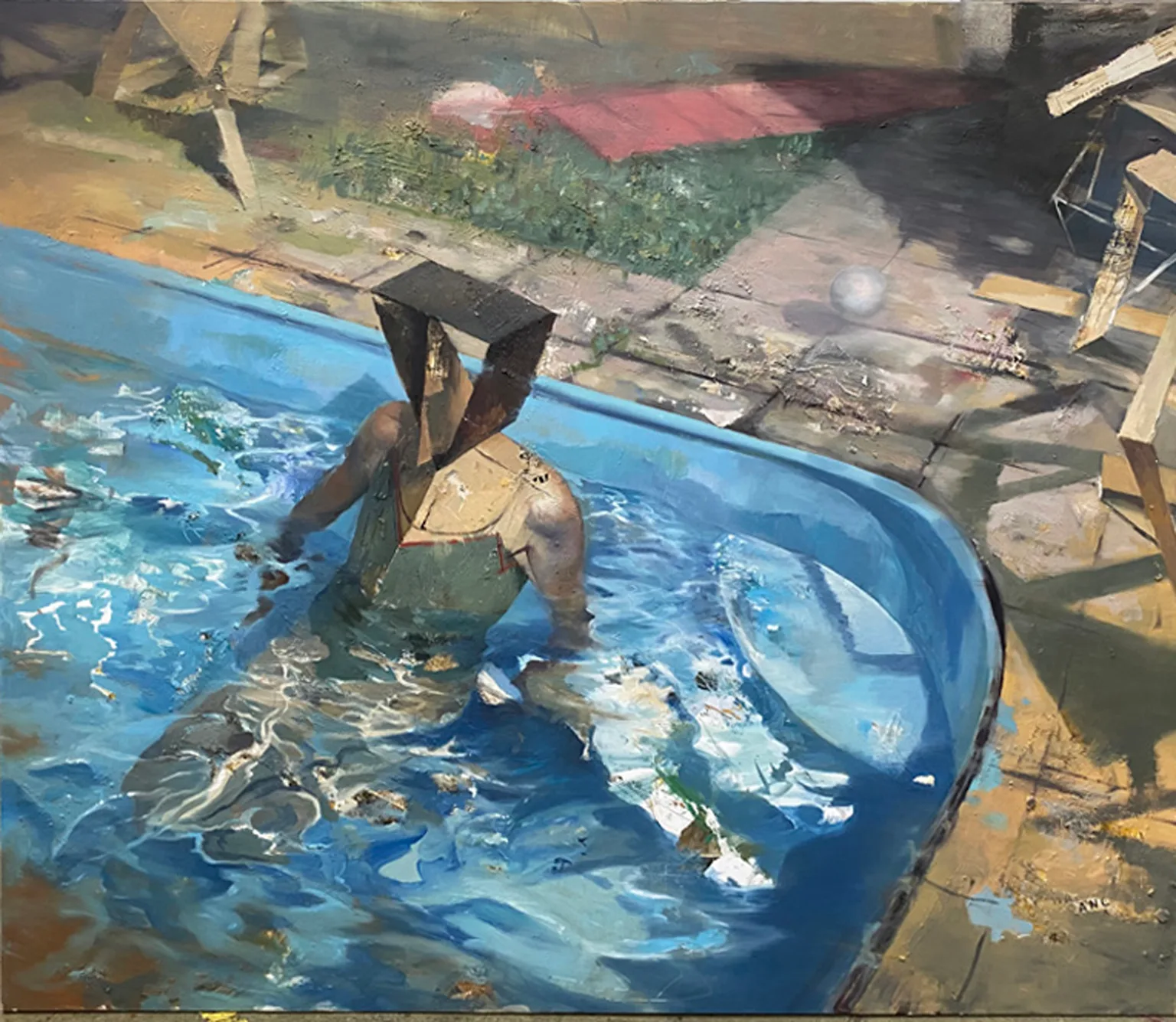 Adela in a pool