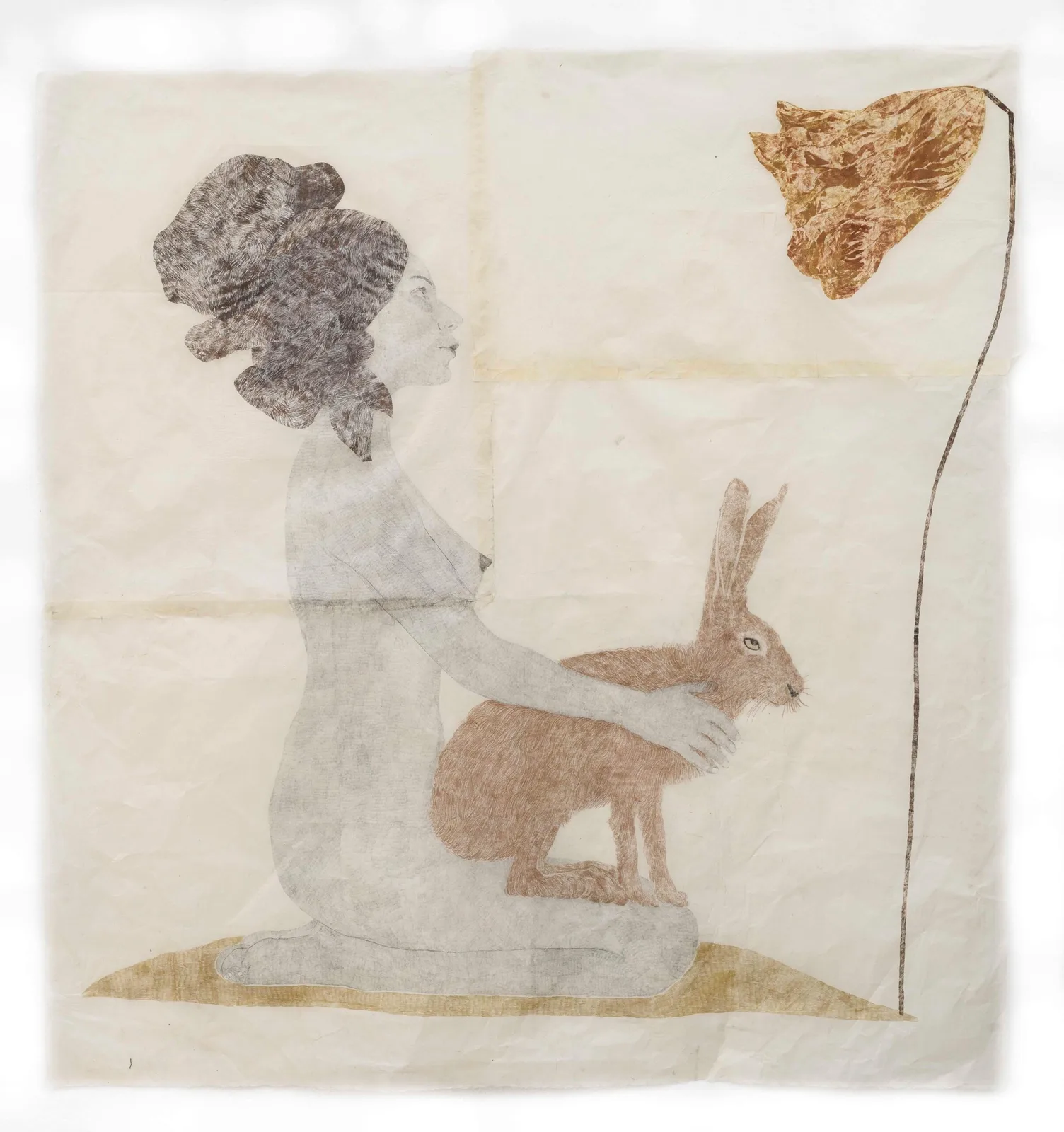 Selfportrait as Maya moon goddess with hare