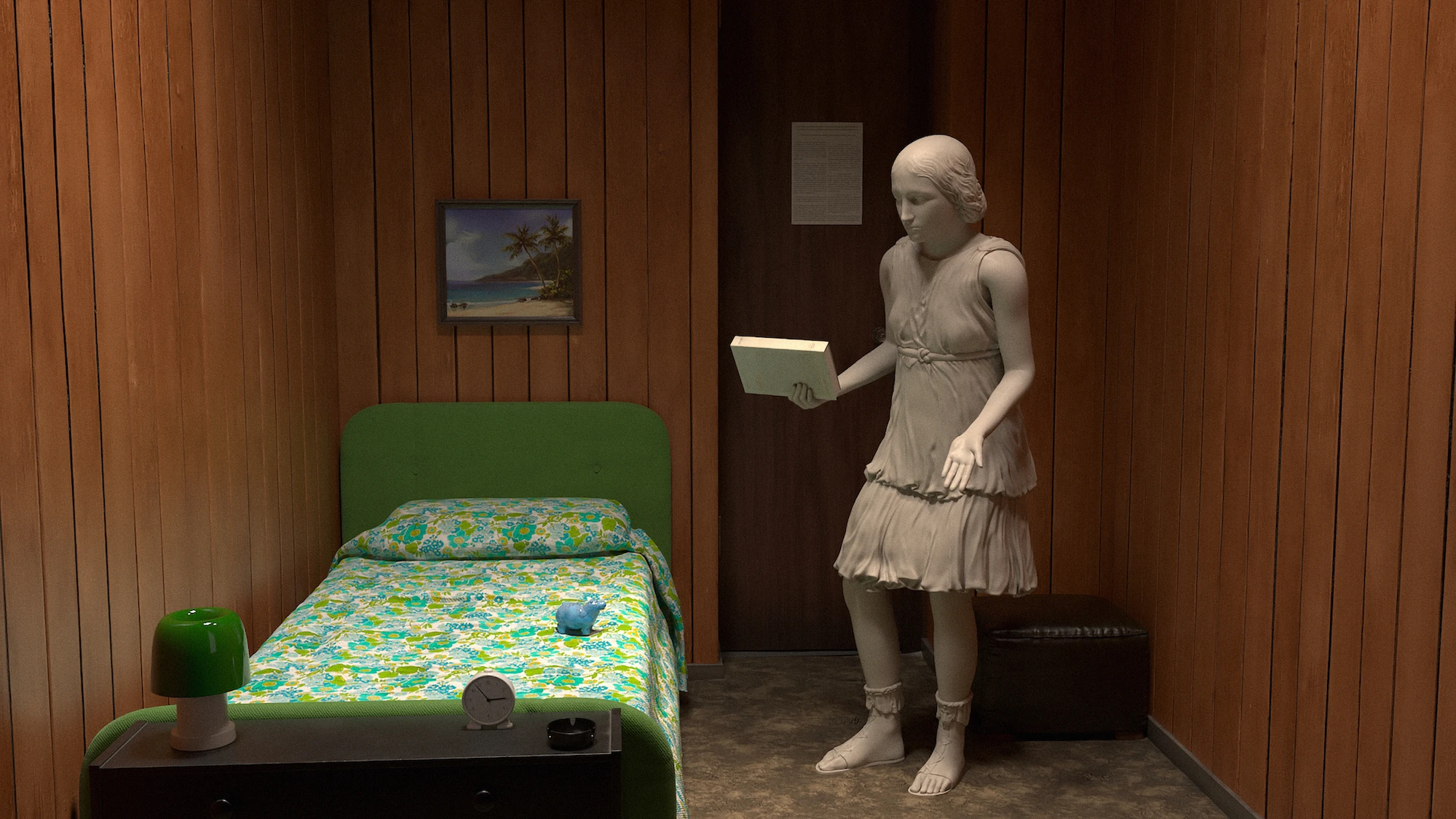 Two Sculptures Quarreling in a Hotel Room