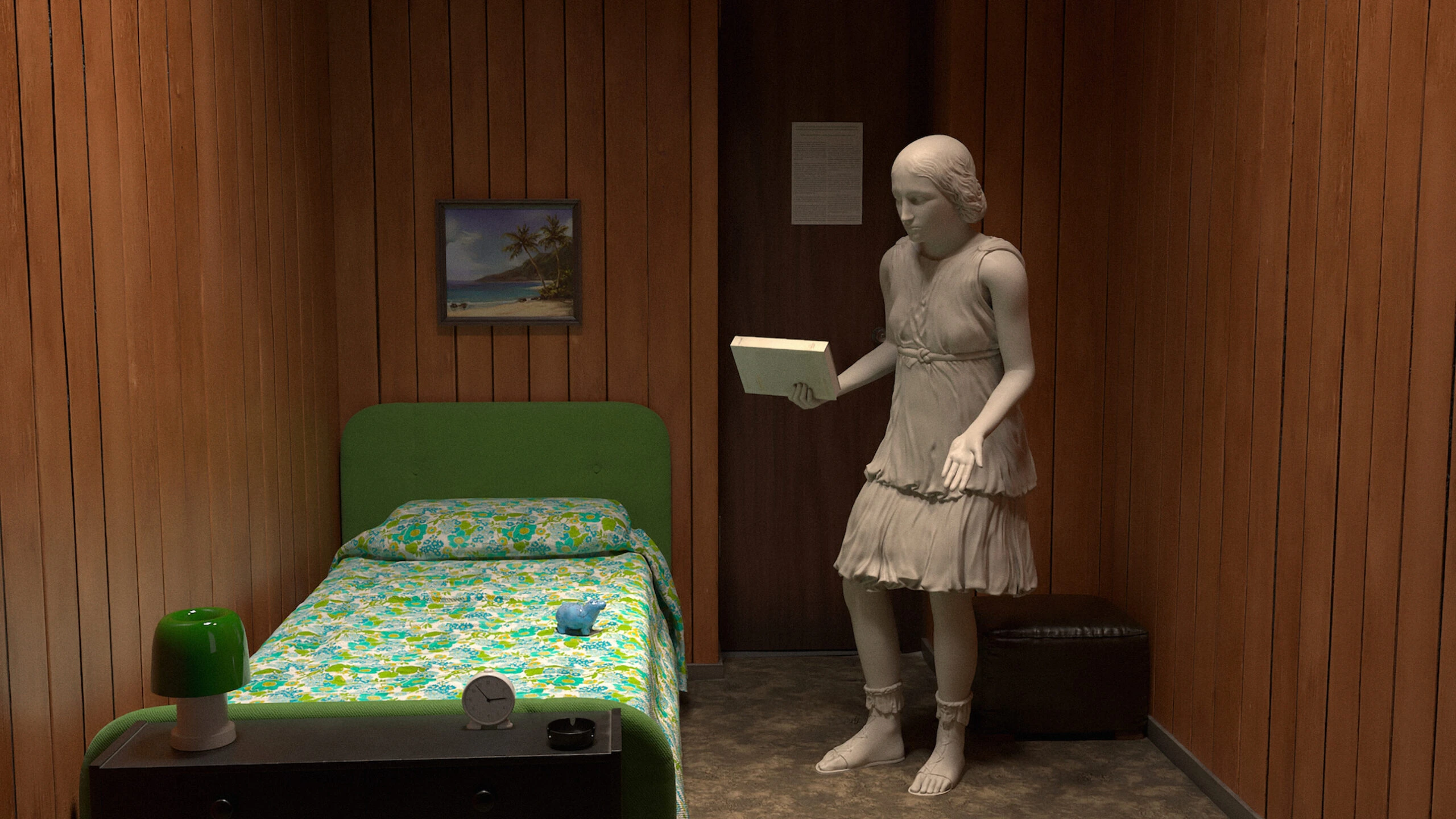 Two Sculptures Quarreling in a Hotel Room