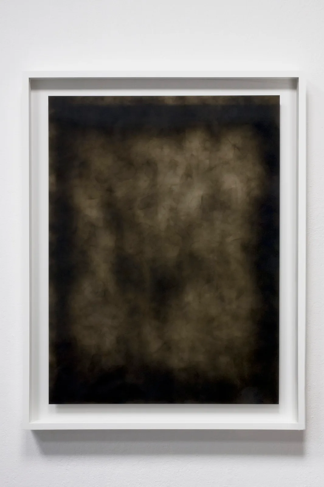 Erik Niedling Particles, 2012 soot behind glass in a wooden frame seven parts, each 89 x 69 cm.