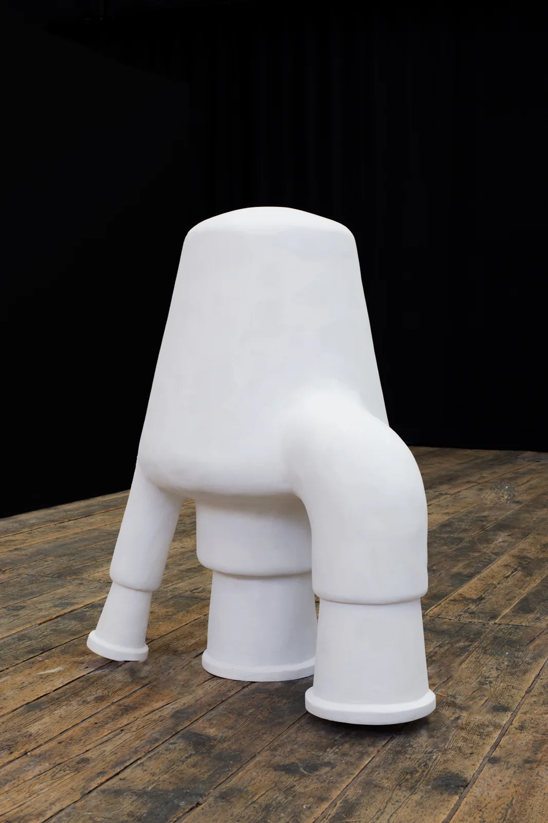 Brishty Alam Variations on white solids, 2018 expanded polystyrene, putty 150 x 100 x 140 cm