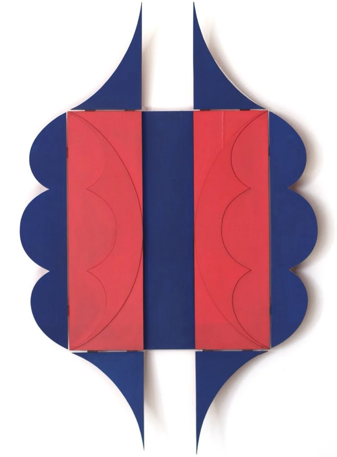 Untitled di Katsumi Nakai, tavole dipinte e assemblate con cerniere (1976), Ronchini Gallery