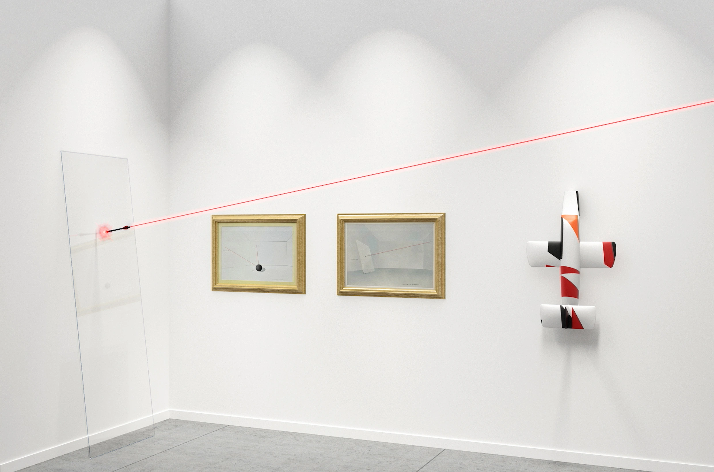 Cristallo con freccia laser di Maurizio Mochetti, 1991 – Artissima 2025