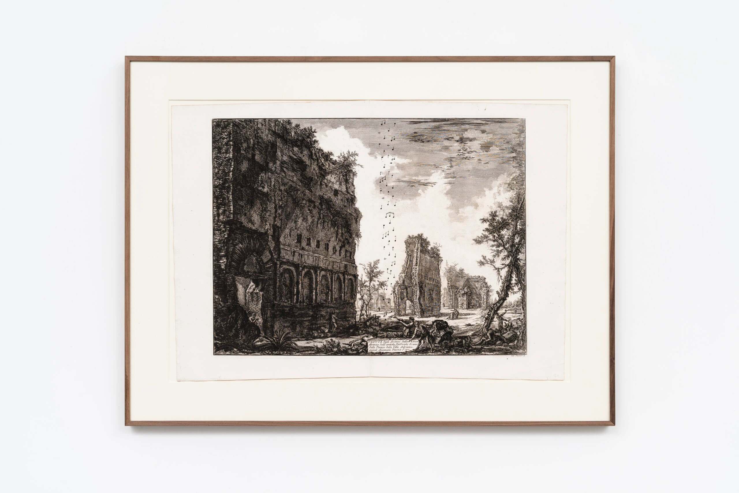 Capricci – Veduta degli avanzi della circonferenza delle fabbriche, Luca Vitone, inchiostro su incisione Piranesi, Artissima 2025