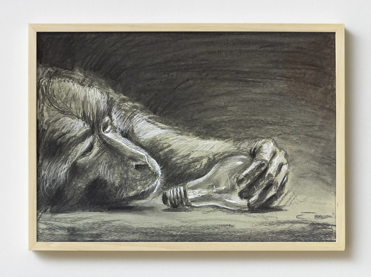 Prevoluzione (Idea) di Leonardo Petrucci, disegno a carboncino e pastello su carta
