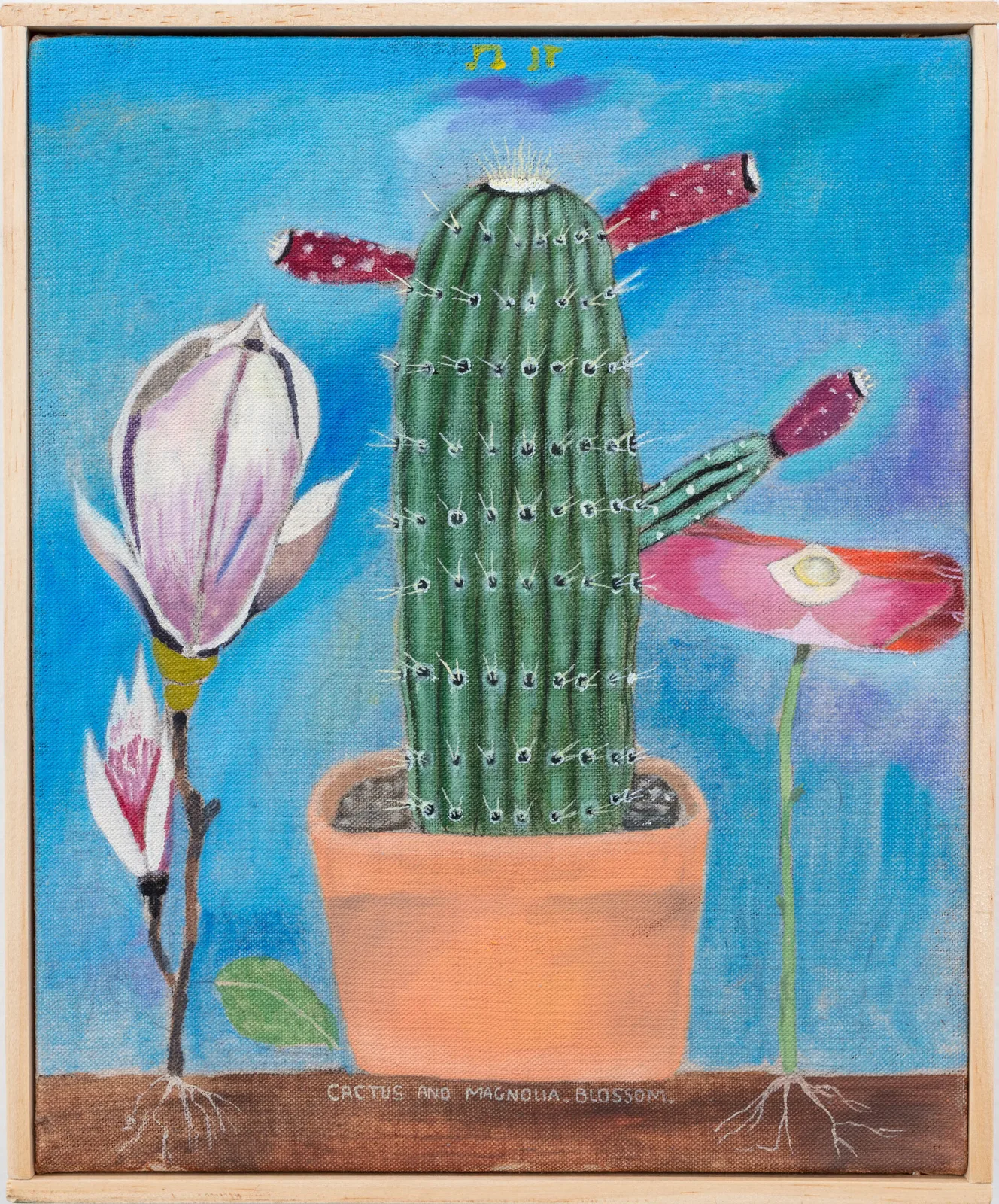 Cactus And Magnolia Blossom