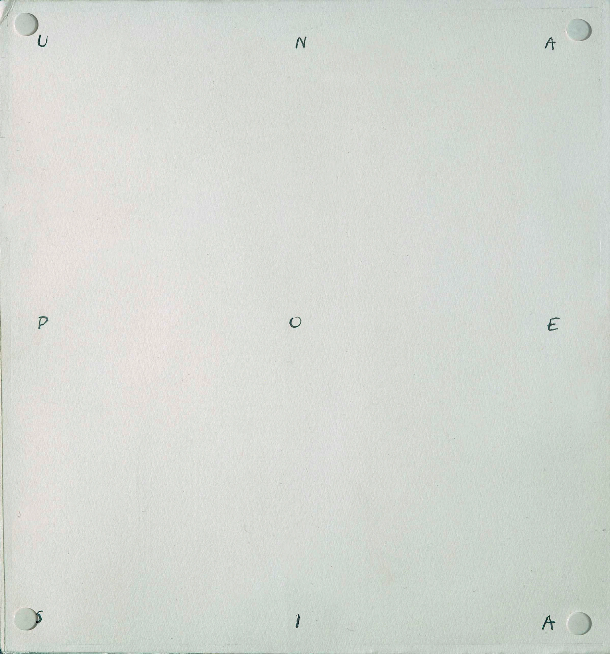 Una poesia di Giulio Paolini, inchiostro su carta fissata con puntine su tela, 1966 – Artissima 2025