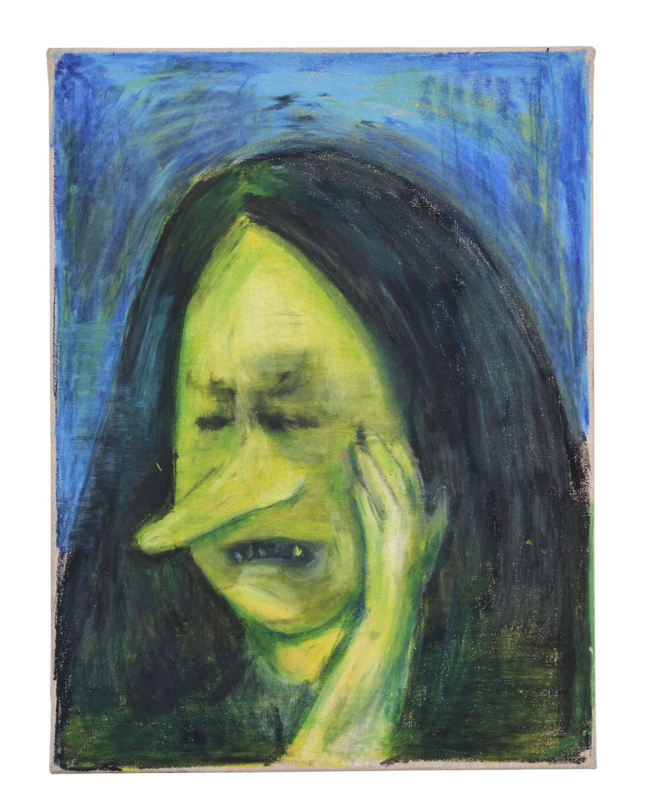 Toothache, Arianna Zama, pastelli a olio su tela
