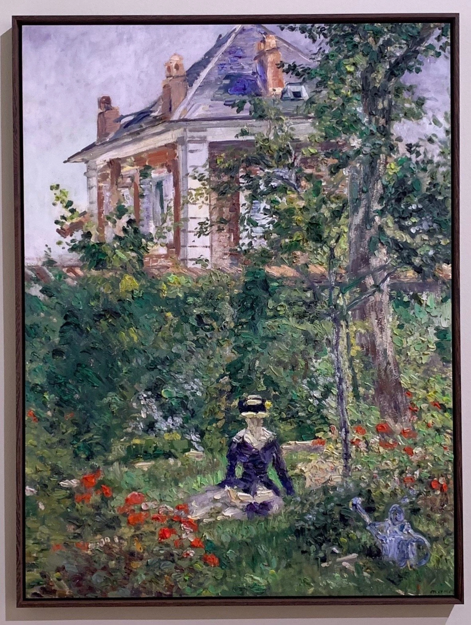 Marguerite nel giardino di Bellevue (da Édouard Manet) di Stefano Arienti, opera in cera pongo su poster montato su pannello