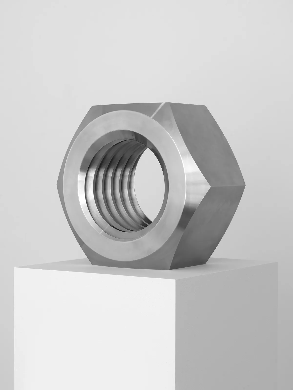 Opera *Nut* di Iran do Espírito Santo, scultura in acciaio inox, 34,5 x 40 x 20 cm