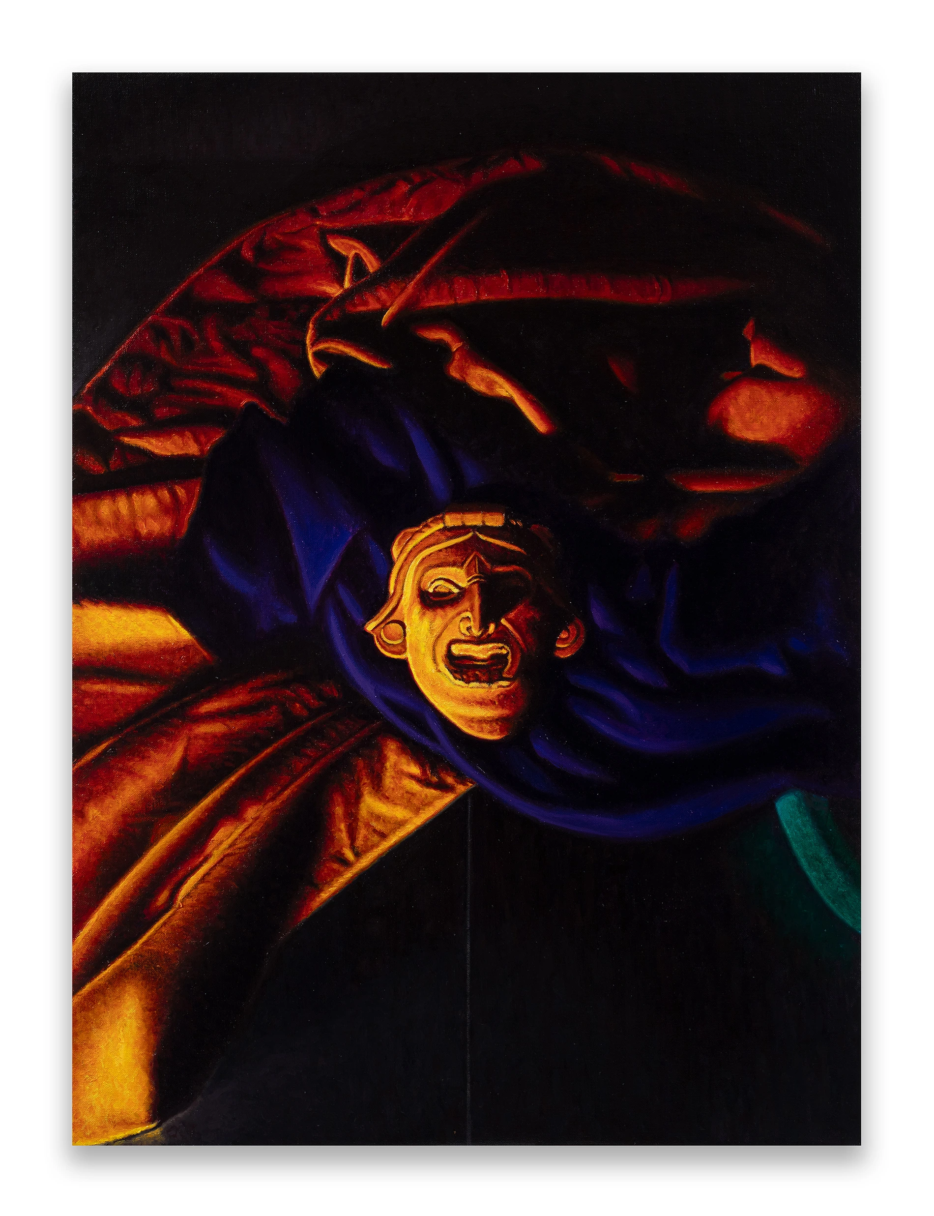 Study for the Game: Mask Orbit di Gianni Di Rosa, olio su tela, Artissima 2025