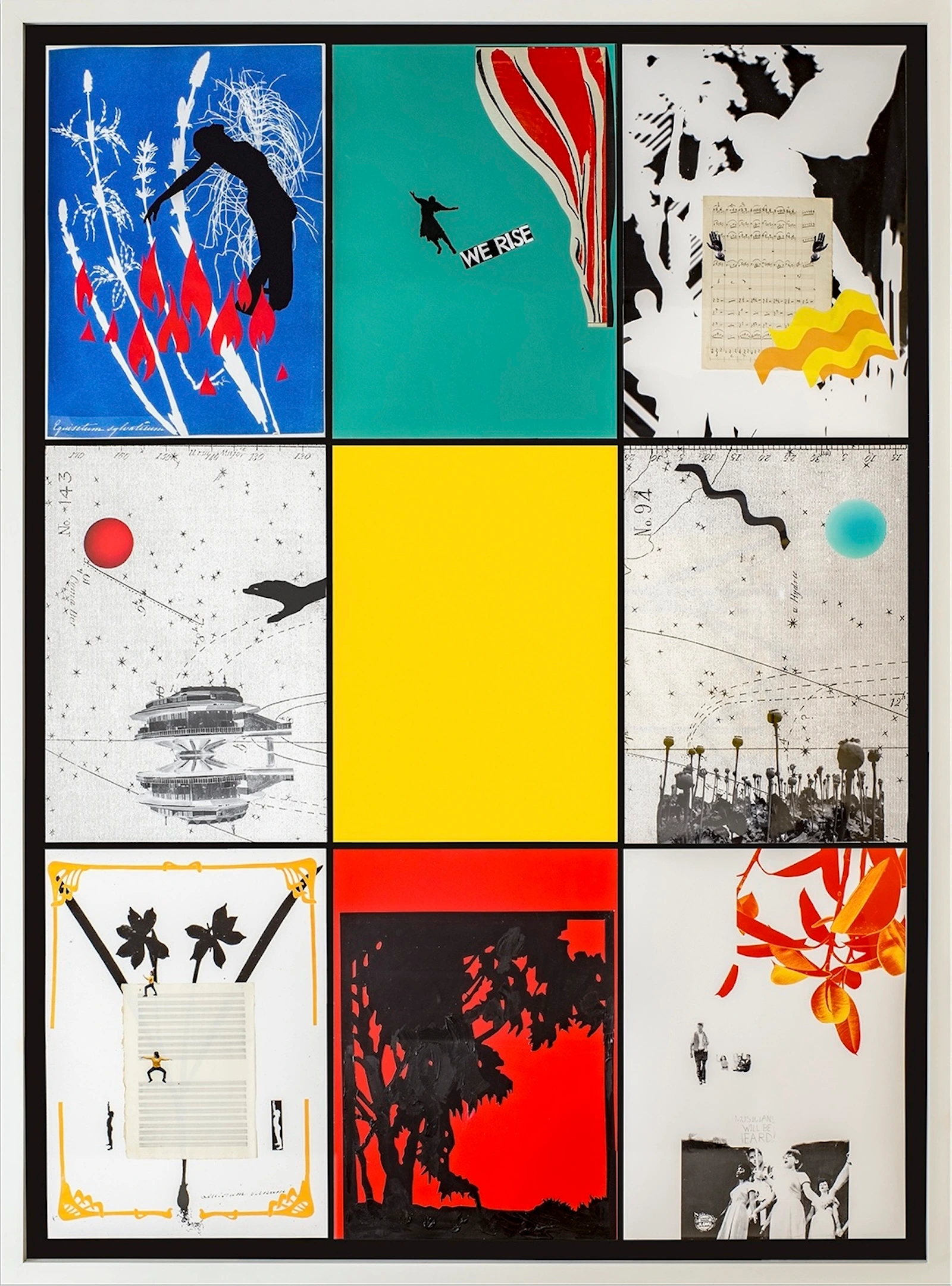Opera *Opera!* di Marinella Senatore, collage e mixed media su carta cotone, 220 x 160 cm