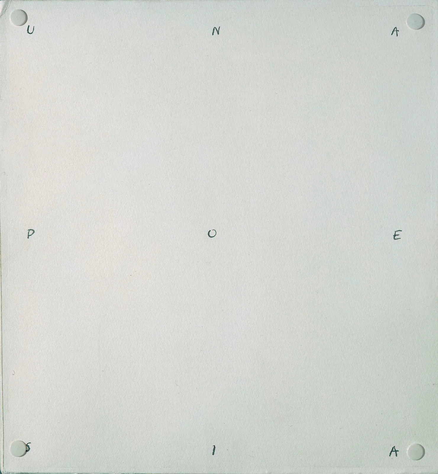 Una poesia di Giulio Paolini, inchiostro su carta fissata con puntine su tela, 1966 – Artissima 2025