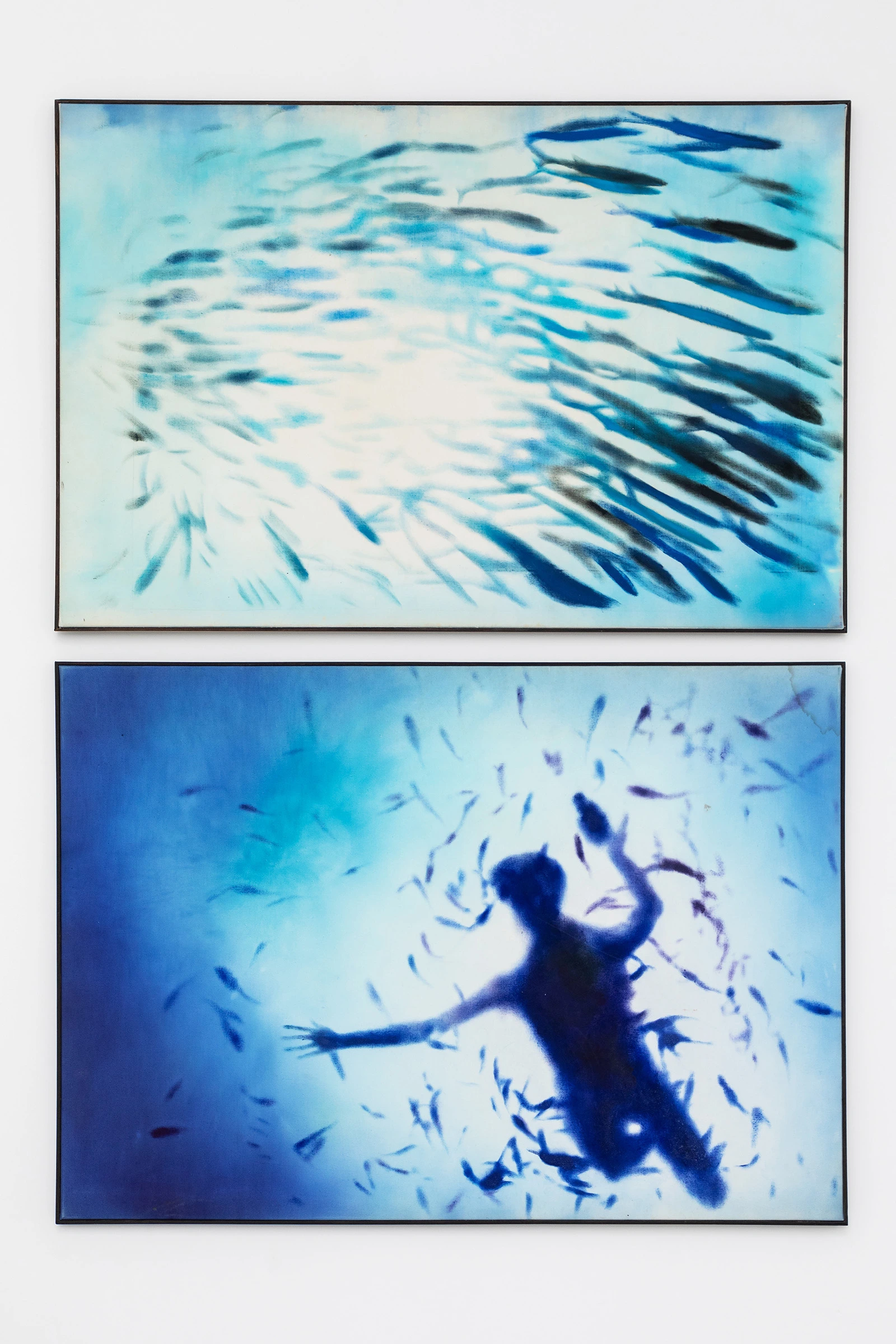 “Straordinario viaggio nel mondo” di Marcello Jori è un dittico del 1993 a olio e acrilico su tela, esposto da Galleria Umberto Di Marino
