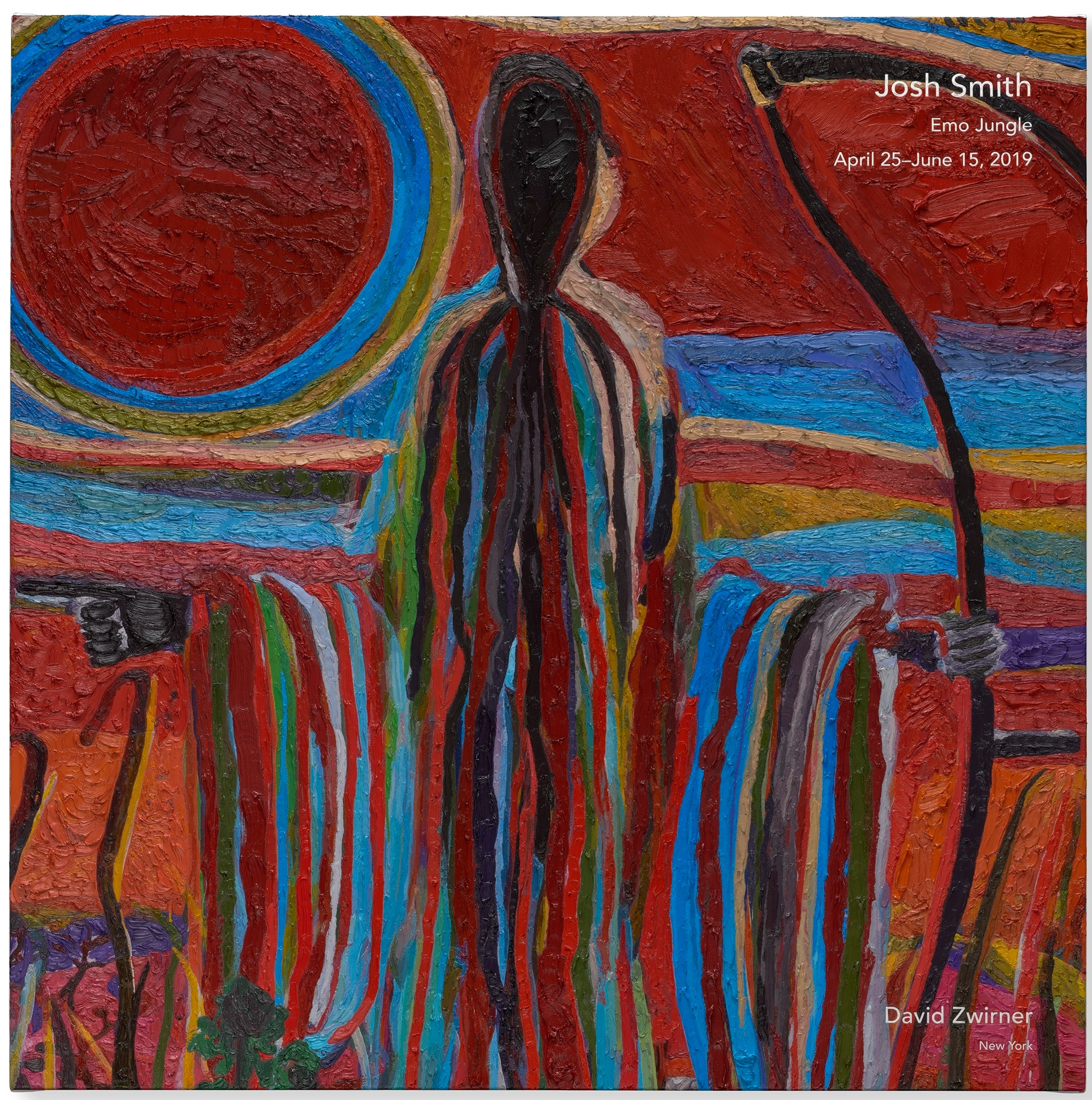 Josh Smith at David Zwirner di Simon Linke, pittura a olio su lino del 2020
